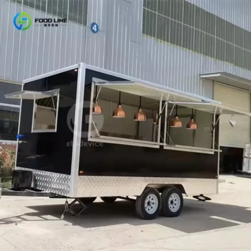 

CustomIzed Mobile Food Truck Trailer Ice Cream Truck Coffee Cart USA Hot Sale Concession Food Trailer for Street Food Business