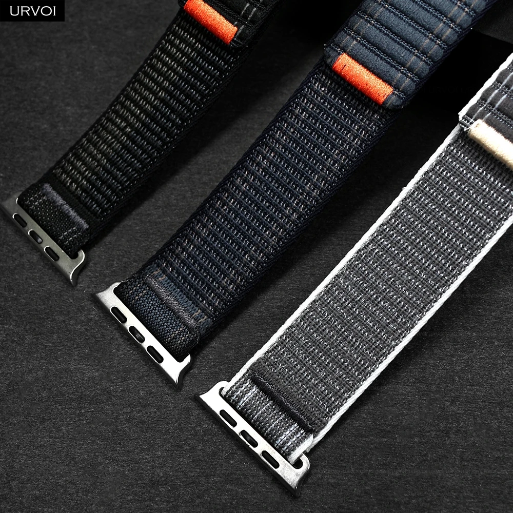 URVOI Band for Apple Watch Ultra 2 1 Series 10 9 8765 SE Wave Sport loop nylon strap wristband for iWatch hook and loop fastener