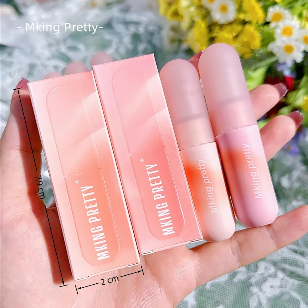 Rouge à lèvres imperméable et Sexy pour femmes, brillant à lèvres rouge fraise durable, antiadhésif, velours mat