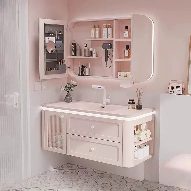 Rectangle Drawers Bathroom Cabinet Waterproof Multiple Purpose Bathroom Shelves Display Space Saving Mobiletto Bagno Furniture