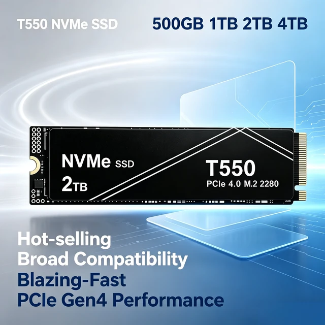 NEW T550 PCIe NVMe Gen SSD 1TB 2TB 4TB 7100MBs Read High Speed Internal Storage for Gaming Laptops Desktops Pro Speed Core