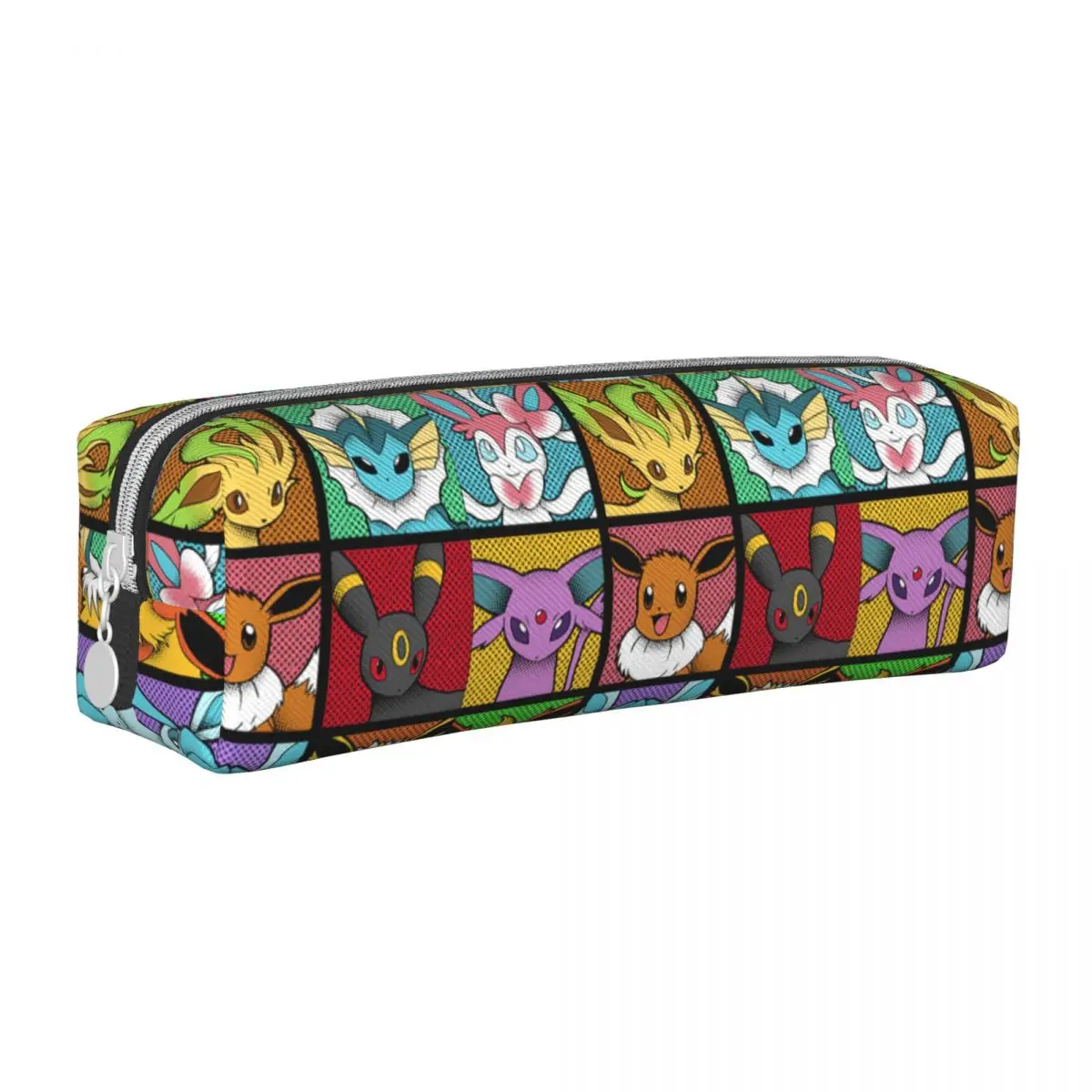 pop eevee pokemon pencil case pen holder bolsa grande bolsa de armazenamento material escolar zipper pouch eevee anime meninas meninos 01