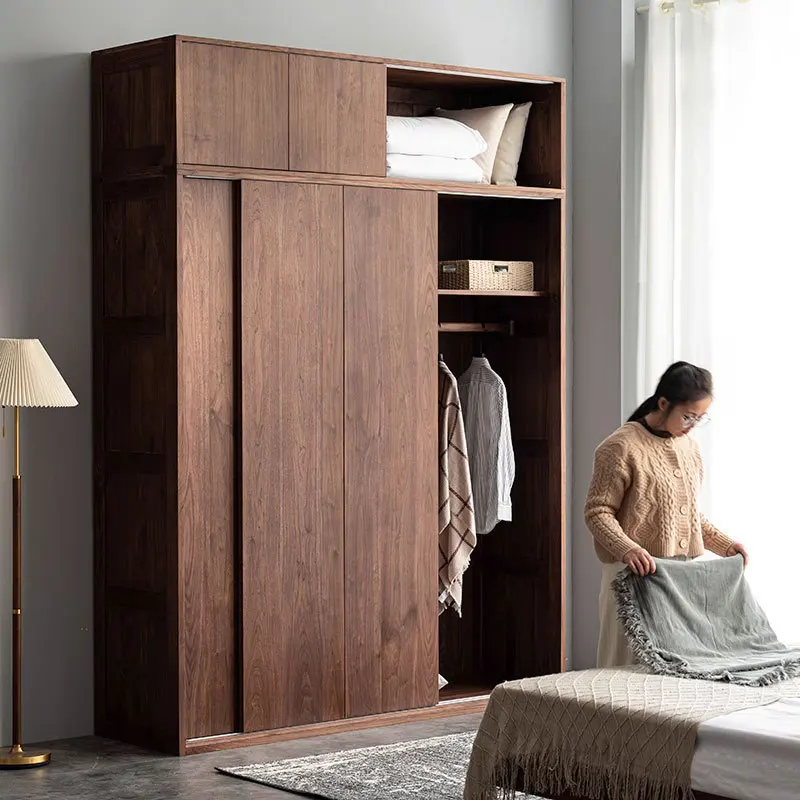 

Customizable North American Black Walnut Full Solid Wood Sliding Door
