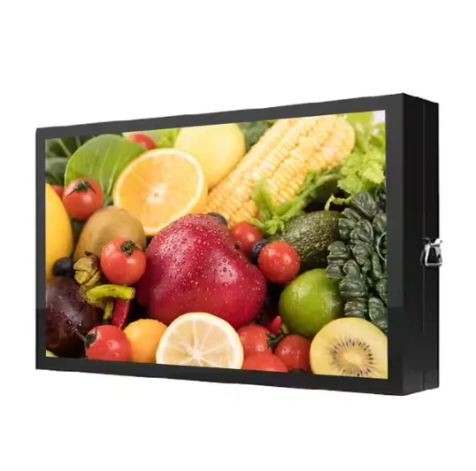 تخصيص مقاوم للماء في الهواء الطلق 55 بوصة كامل اللون LCD المحمولة الإلكترونية الإعلان كشك ملصق رقمي عرض المنقولة