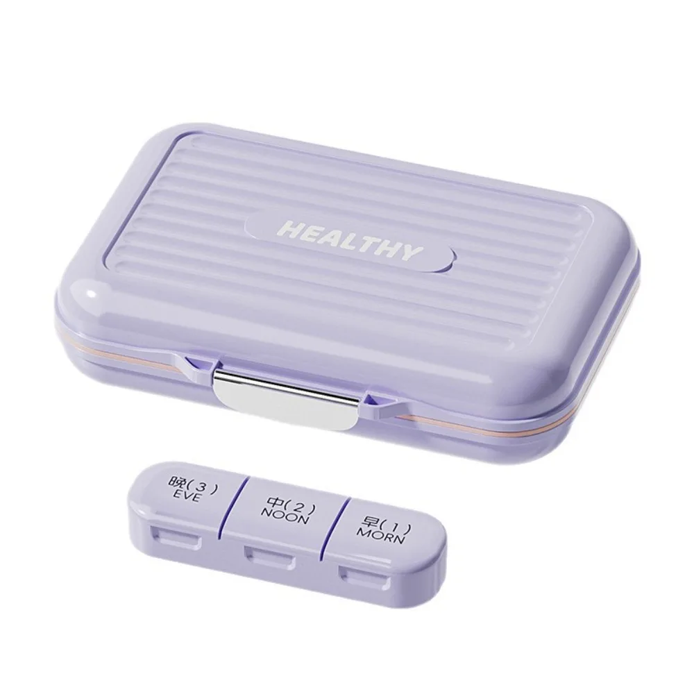 7 Day Pill Box Plastic Sealed Damp-proof Portable Pill Container Daily Compartments Waterproof Pill Storage Box Travel Home Use