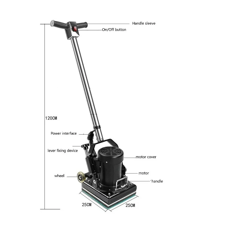 

Household Square Floor Scrubber Vibration Orbitor Marble Polishing Cleaning Machine for Home Use