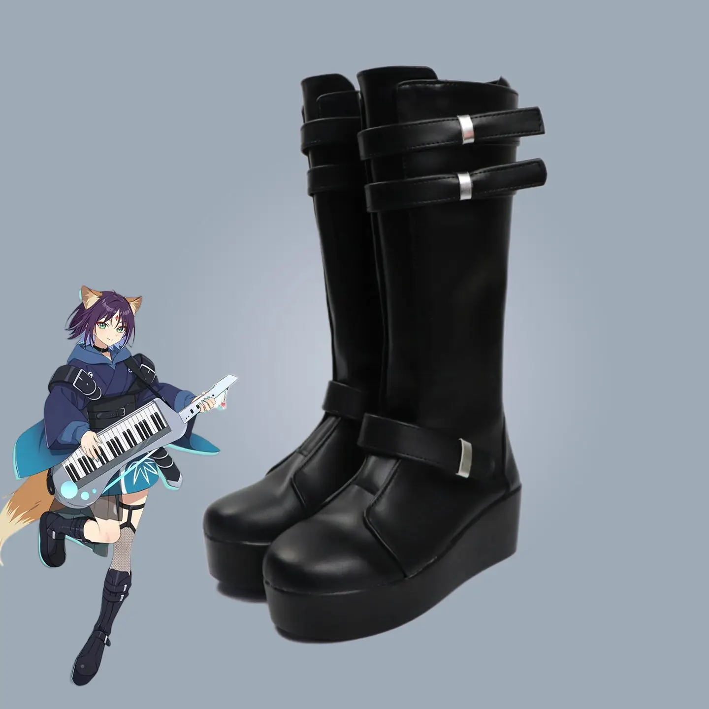 cosmic-princess-kaguya-iroha-sakayori-cosplay-boots-black-shoes-custom-made-any-size