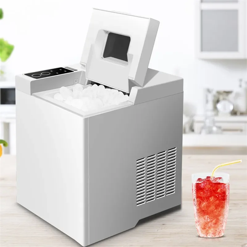 For 15KG/24H Electric Ice Cube Maker Bullet Cylindrical Home  Cube Making Machine Countertop Commercial Small Milk Tea Shop 220V