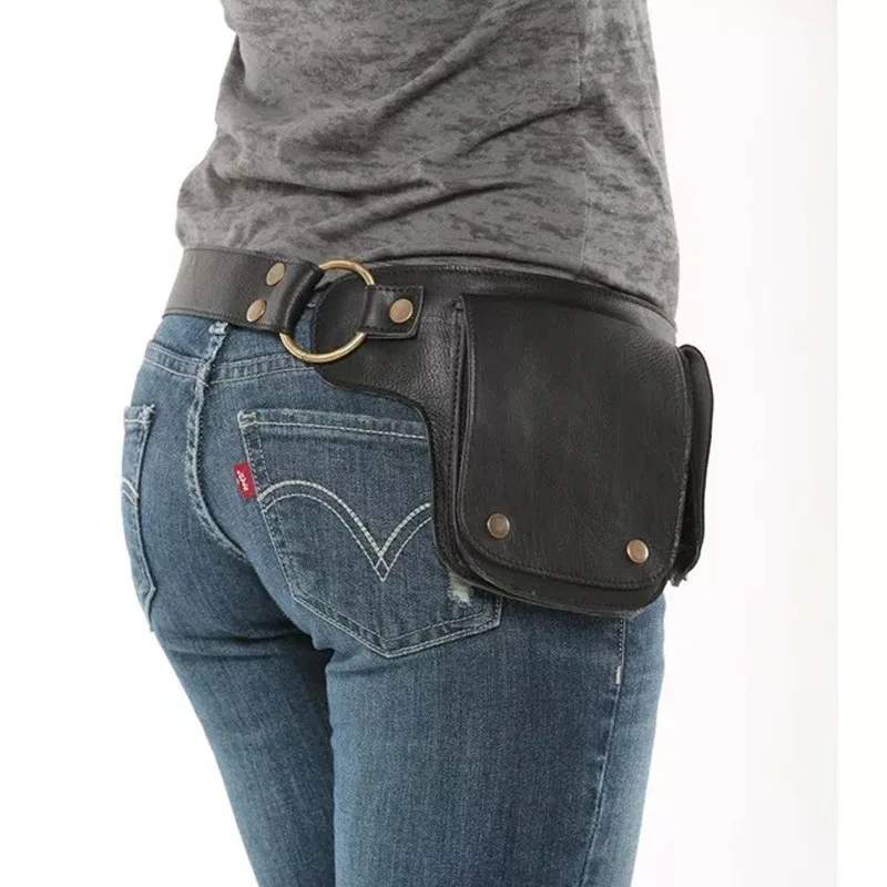 Punk Style Medieval Renaissance Cosplay Waist Bag Vintage Handmade Pouch Halloween Stage Performance Costume Accessory