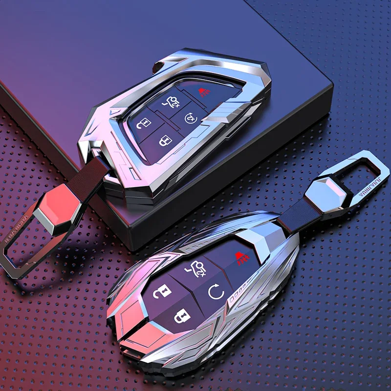 

new pattern Zinc Alloy Car Remote Key Case Cover For Cadillac ESV Escalade CTS XTS SRX ATS CT5 XT5 XT6 XLS Protective Shell Fob