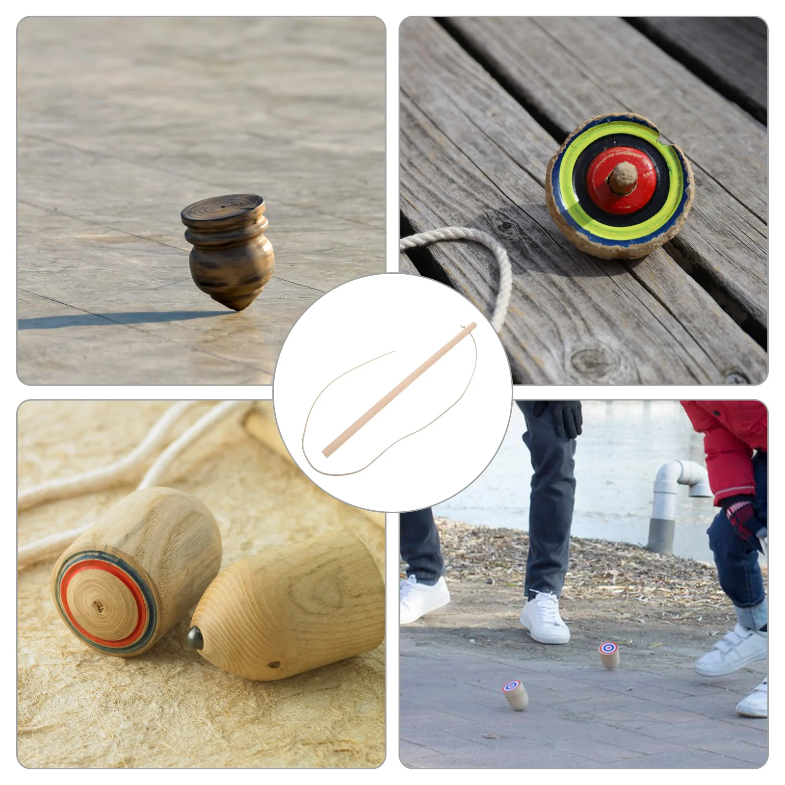 

Wooden Gyro Whip Saving Device Gyroscope Toy Kids Return Gifts for Birthday Party Top