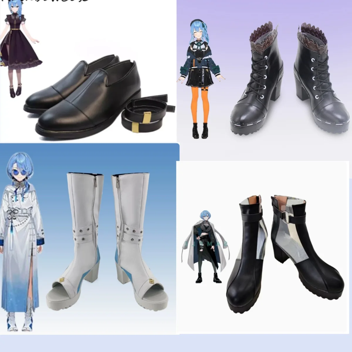 Hoshimachi Suisei Virtual YouTuber VTuber Cosplay Shoes Boots Game Anime Halloween Christmas RainbowCos0 W5528