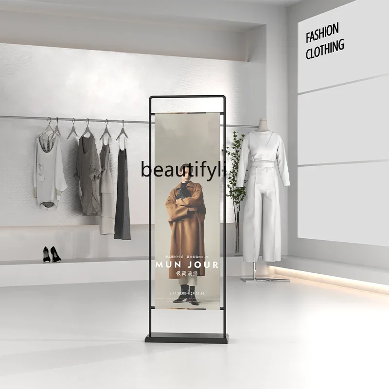 

X18 Curtain advertising, indoor poster display indicating shopping mall floor billboard stainless steel customization