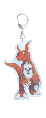 Anime Digital monster Digimon Keychain Figure Doll Terriermon Guilmon Renamon Acrylic Bag Pendant Keyring Collectible Gift