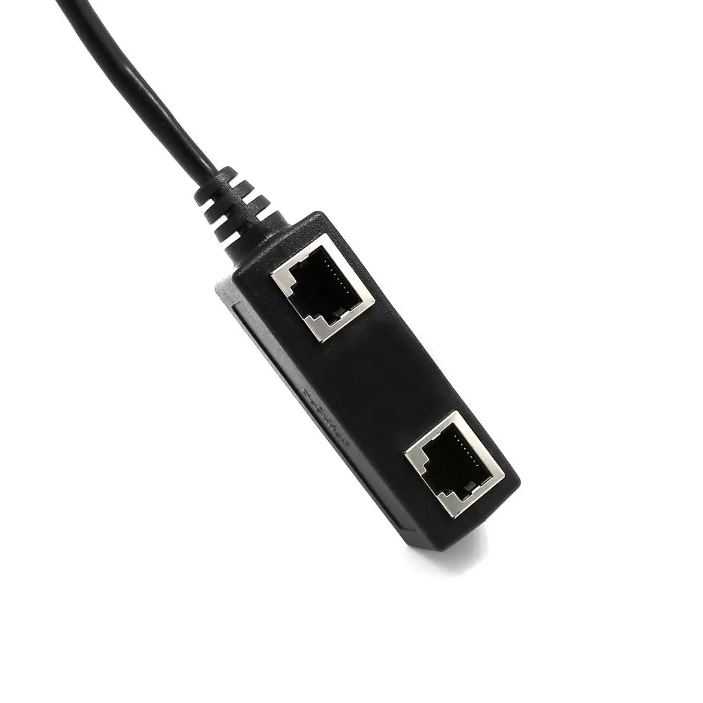 Ethernet Cable Splitter Adapter Male to Dual Female RJ-45 Connector for Extending Network Cables