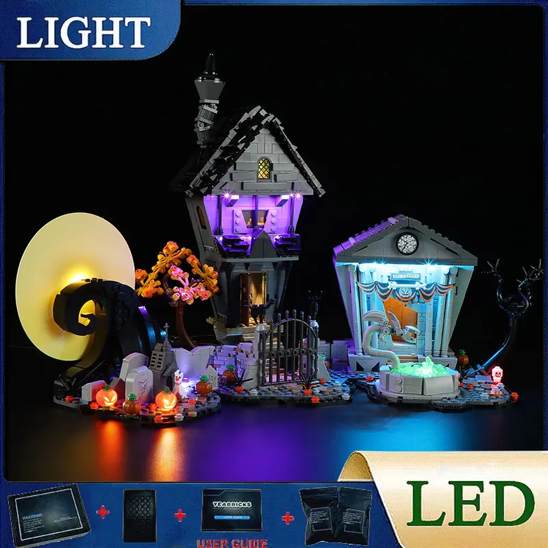 레고 21351 크리스마스 이브 호러 LED 조명 키트, 블록 모델 제외, DIY LED 조명 키트