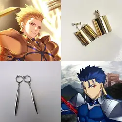 Game Fate Grand Order Gilgamesh Earrings Cosplay FGO Gold Earring Ear Stud Men Women Costume Accessories