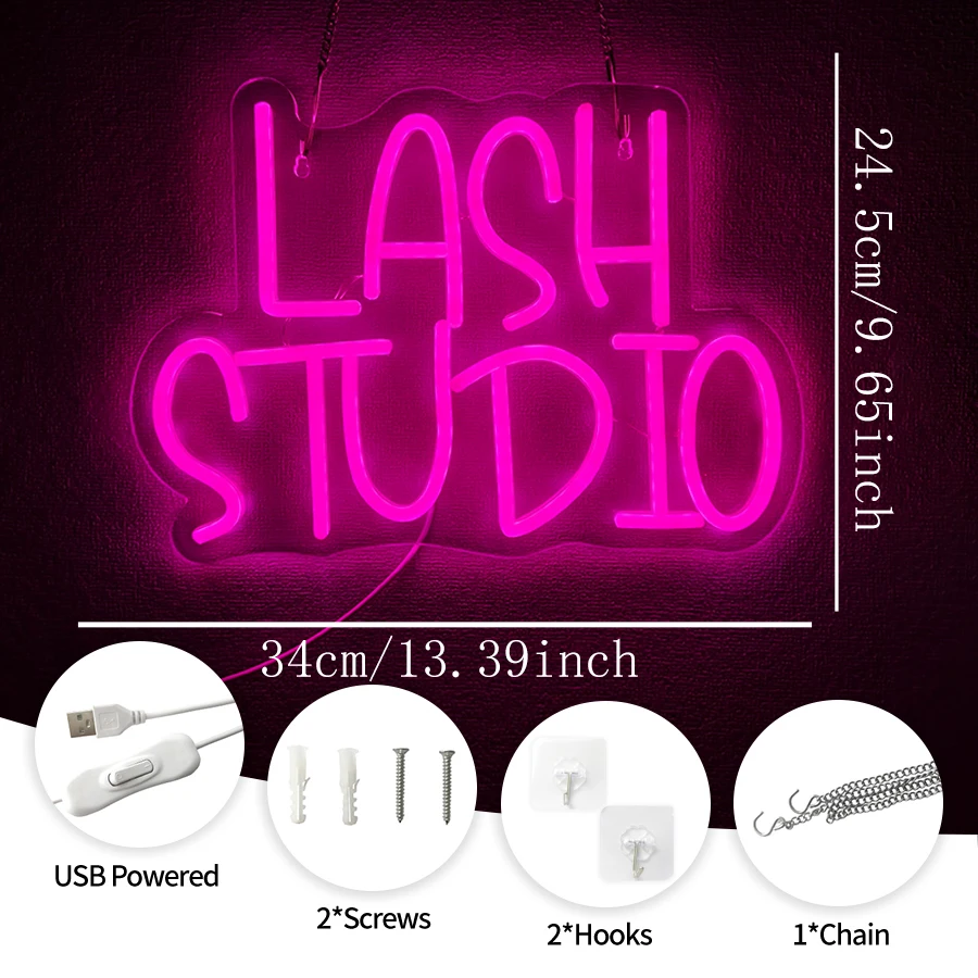 Letreiro Neon LED para Decoraç - Eyelash Extension Led avaliação e preço
