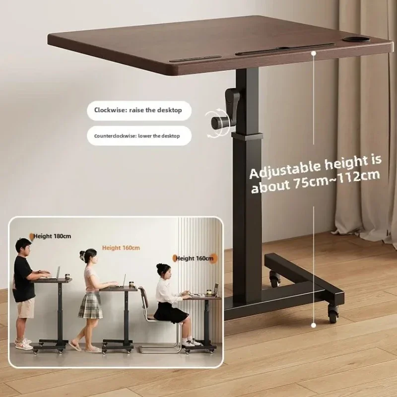高さ調節可能なコンピューターデスク ライブストリーミング用のモバイル小型デスク ホームスタディオフィスデスク スタンディングエスクリトリオ ゲームデスク