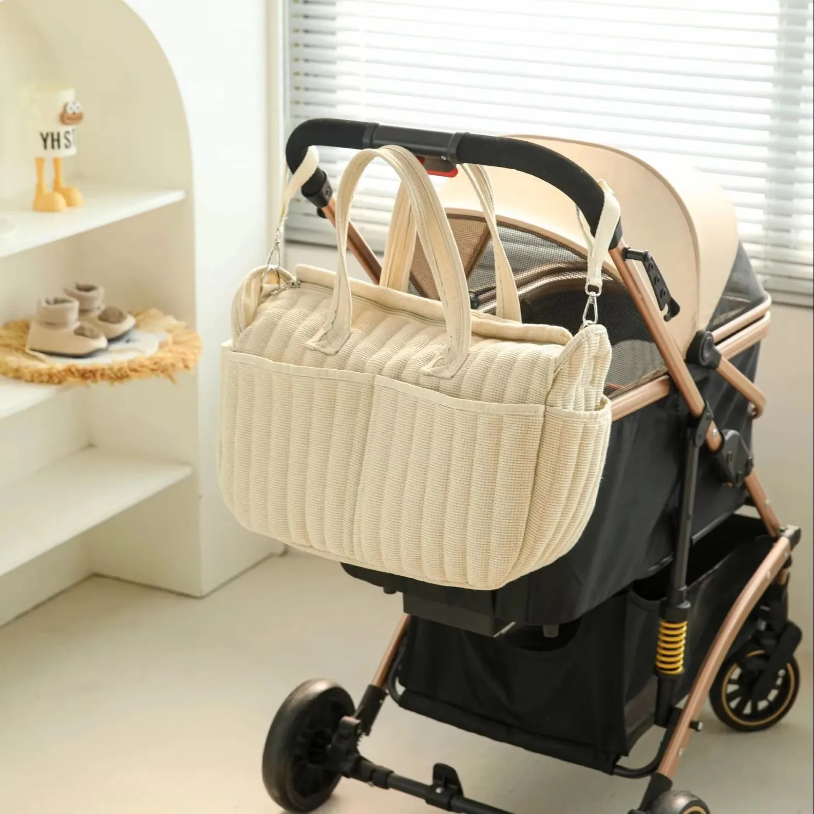 Fashion Baby Diaper Bag Luxury Designer Handbag for Women Mommy Tote Bag Waterproof Multi-functional Nursing Bag Baby Organizer