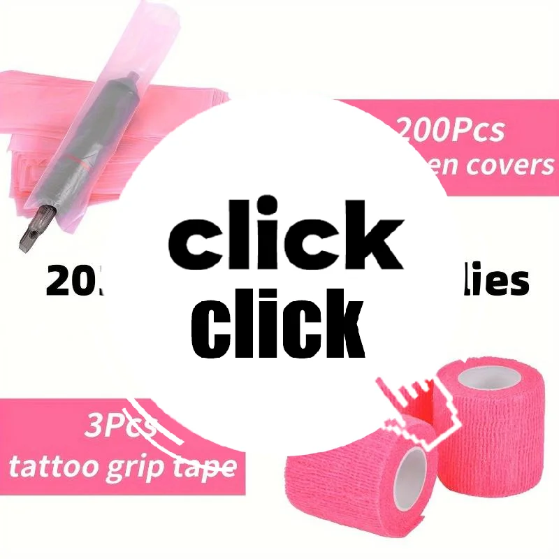 

200 шт., чехлы для сумок с карандашом для татуировок, 3 шт., наборы для татуировок, принадлежности для микроблейдинга для художников