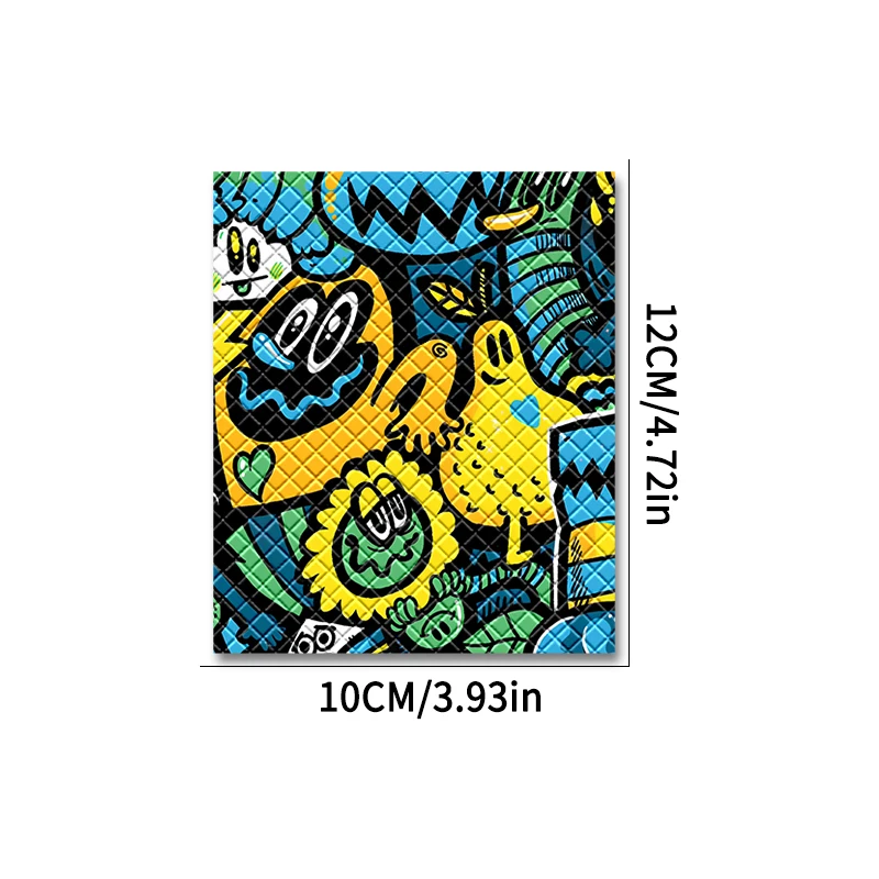 2PCS Graffiti Motorcycle Grip Stickers Waterproof Anti-Slip Vinyl Decals Cover Scratches for Modification Scooter E-Bike Bicycle - Image 2