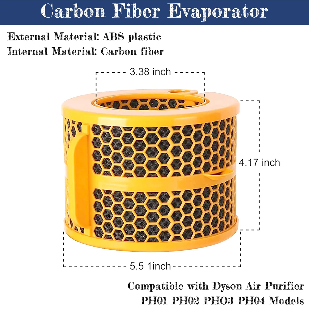 Air Purifier Filter for Dyson Humidifier Carbon Fiber Evaporator Replacement of PH01 PH02 PH03 PH04 Air Purifier