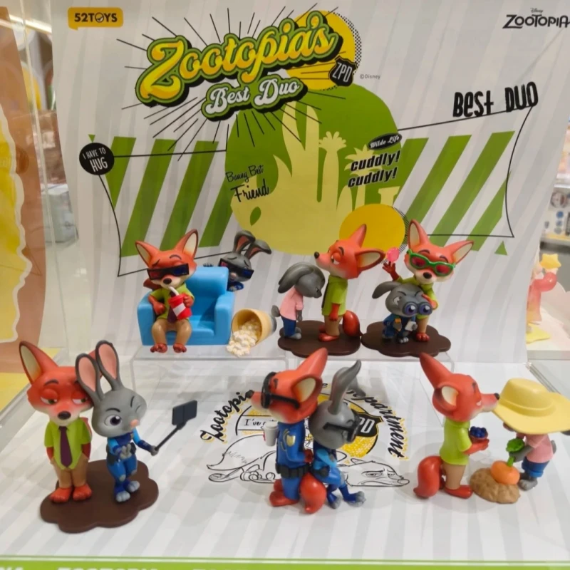 

52TOYS Zootopia Model Blind Box Judy Hopps Nick Wilde Figure Ornament Animation Peripheral Collection Doll Children's Toy Gift