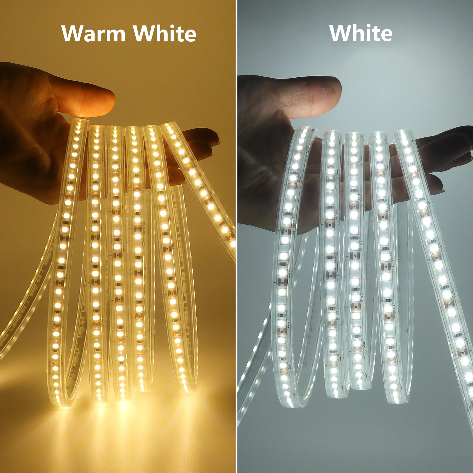 IP67 Waterproof 12V 24V LED Strip SMD 2835 120LEDs/m White/Warm White Flexible LED Light Tape For Room 0.5m 1m 2m 3m 5m 10m