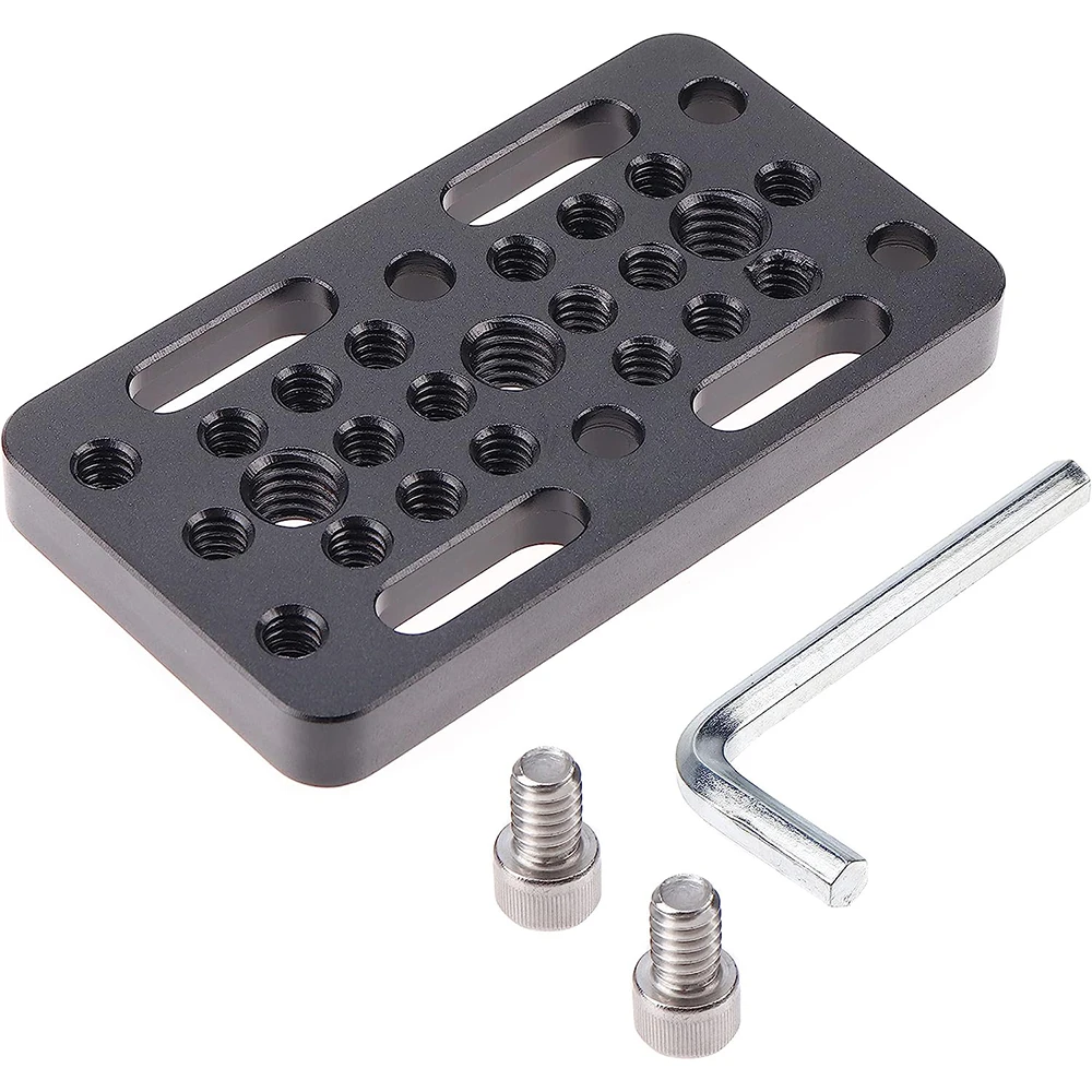 

FOTGA Switching Cheese Plate DSLR Railblock Dovetail Short Rods 1/4" & 3/8" Thread for Camera Stabilization System