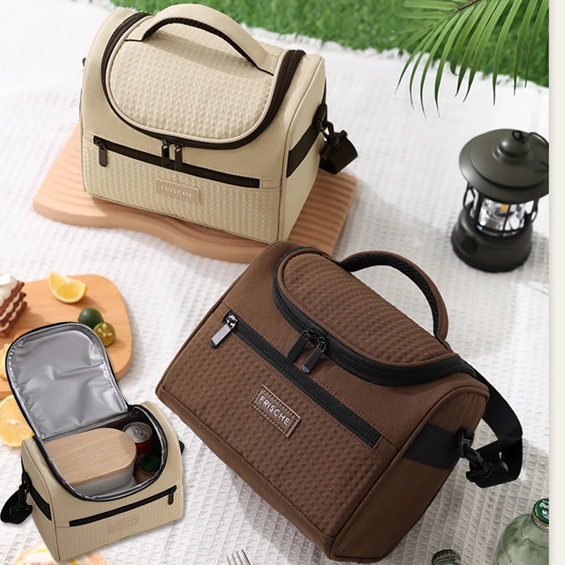 

Сумка для обеда на одно плечо/ручная, свежая и изолированная, свежая, как на свежем воздухе, незаменимая для пикников и кемпинга