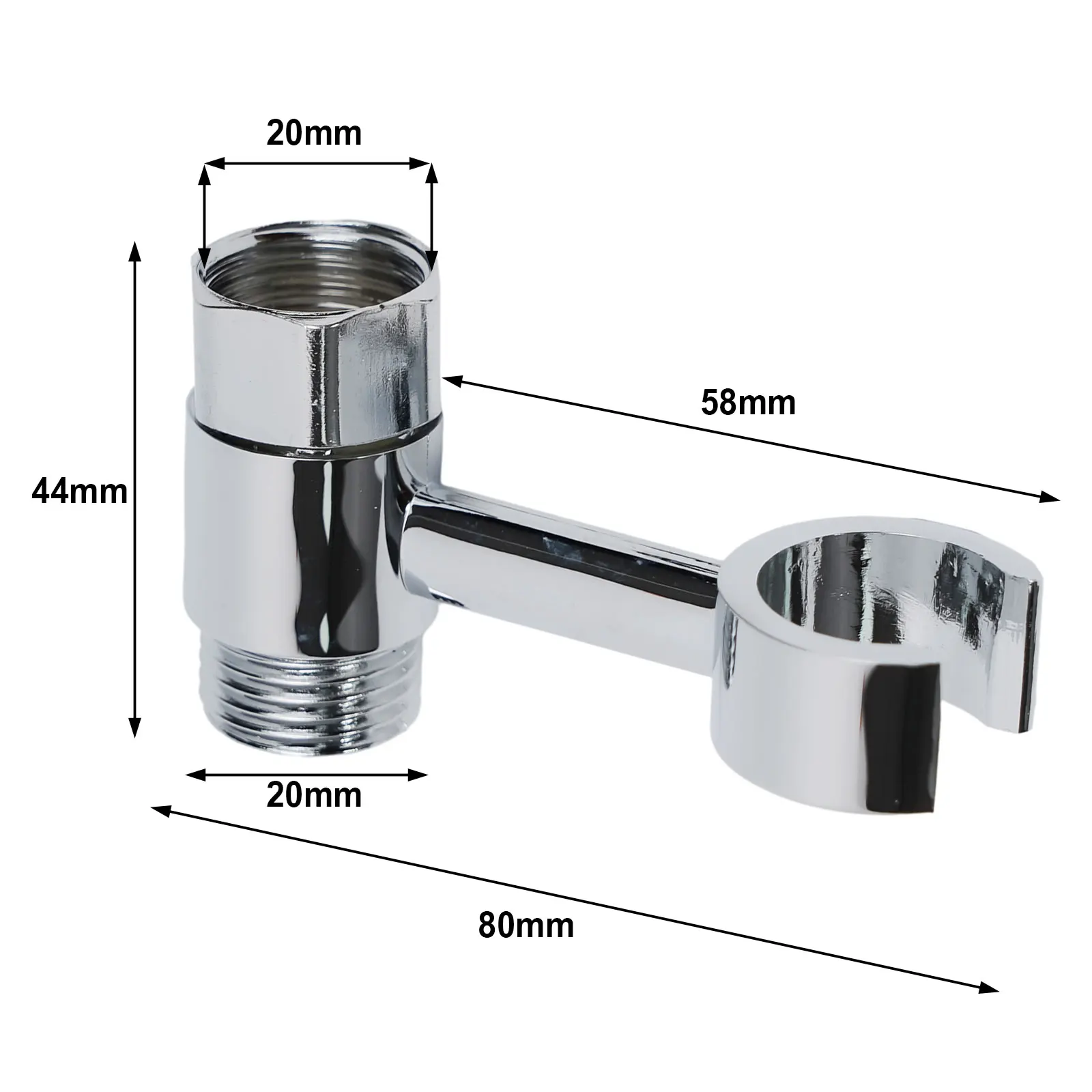 Brand New None Shower Holder 1/2 Inch(DN15) 1pcs 360 Degrees 360° Rotateable Chrome For Shower Head No Punchl None