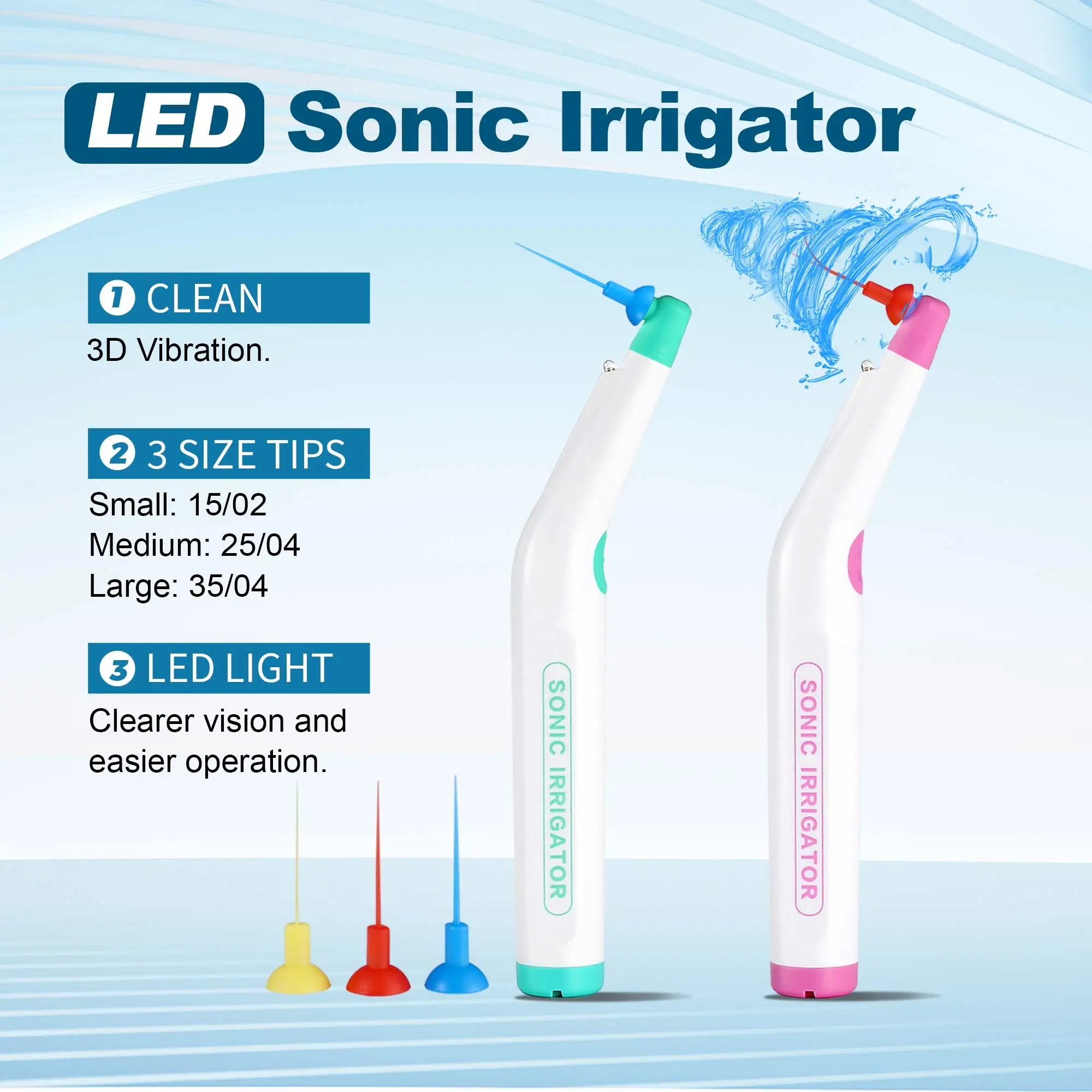 

120 шт. наконечников, звуковой активатор для корневого канала, стоматологический звуковой ирригатор, эндофайлов, стоматологический инструмент для уборки эндонтической системы