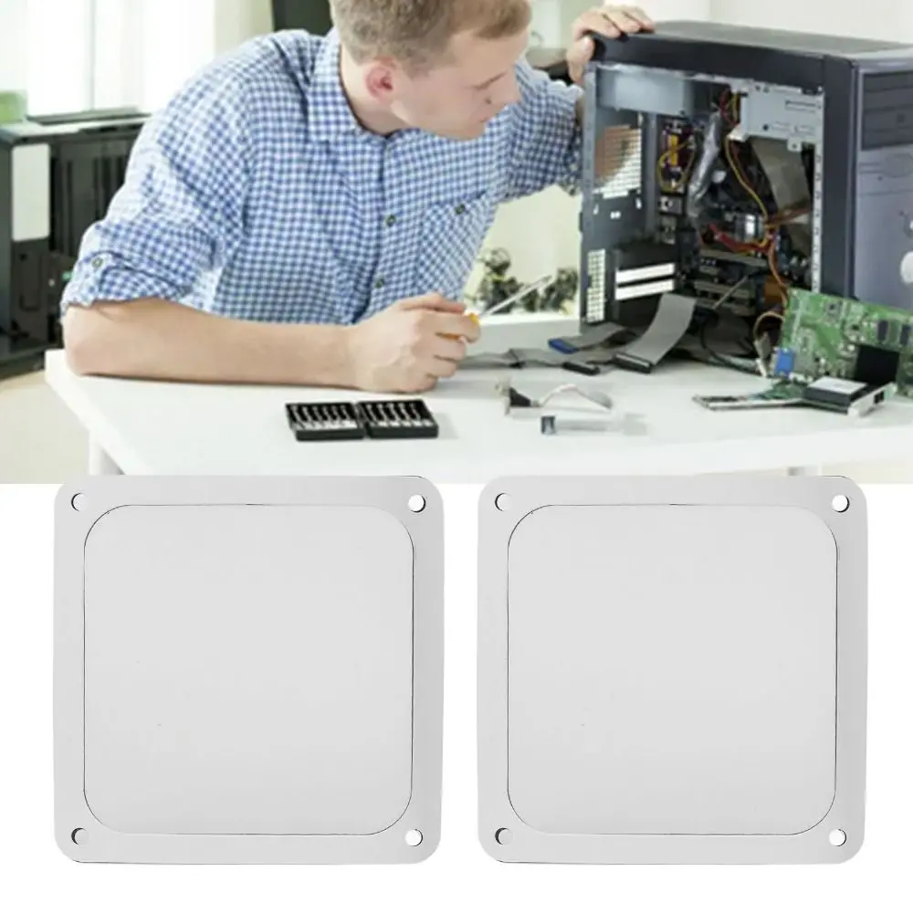 5PCS 140*140mm PC Fan Dust Filter Dust Proof Black /White Fan Dust Mesh Cover Nylon Mesh Power Supply Filter Desktop Computer