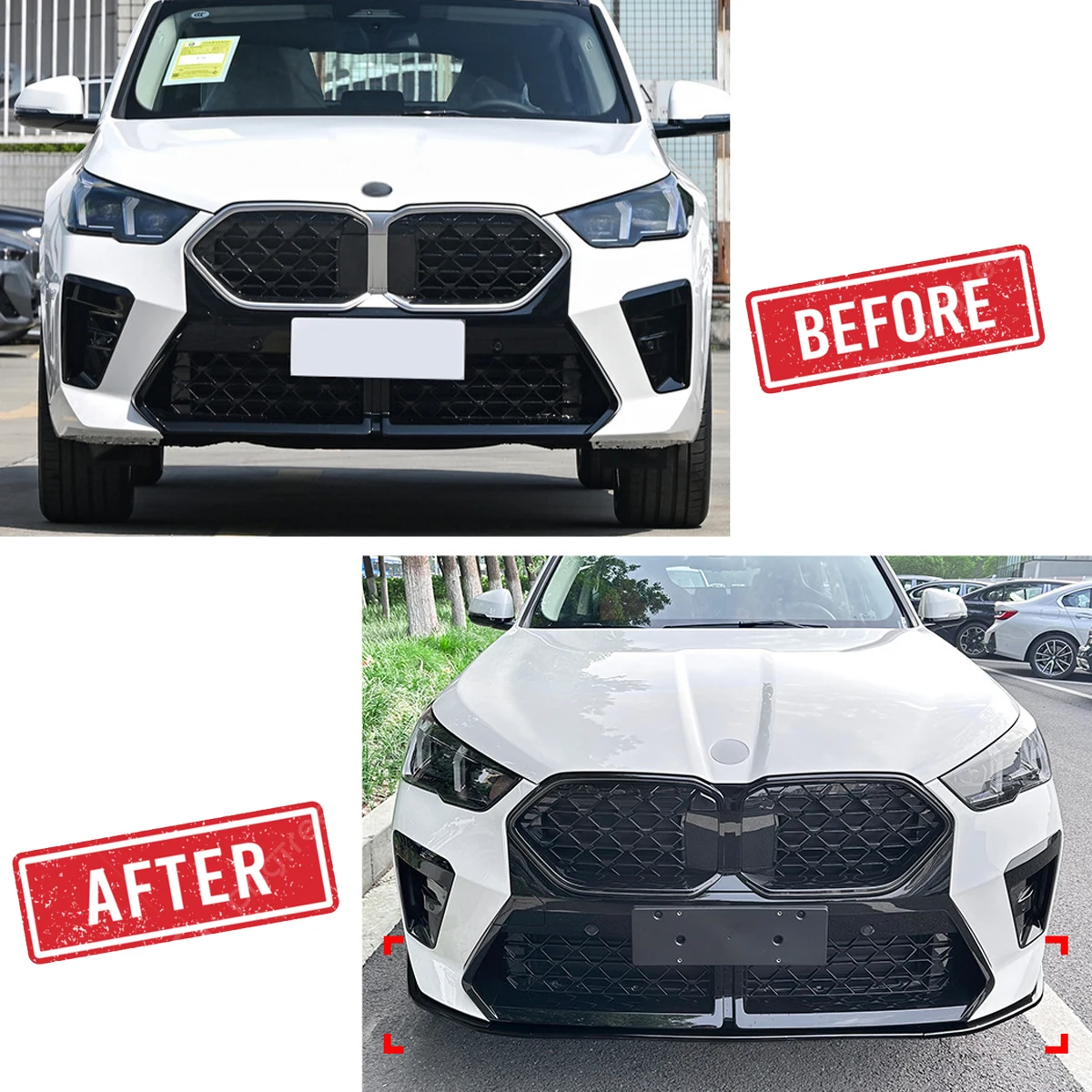 For BMW X2 U10 2023+ M Sport Front Bumper MP Style Lip Spoiler | abs material Custom Exterior Modification Accessories