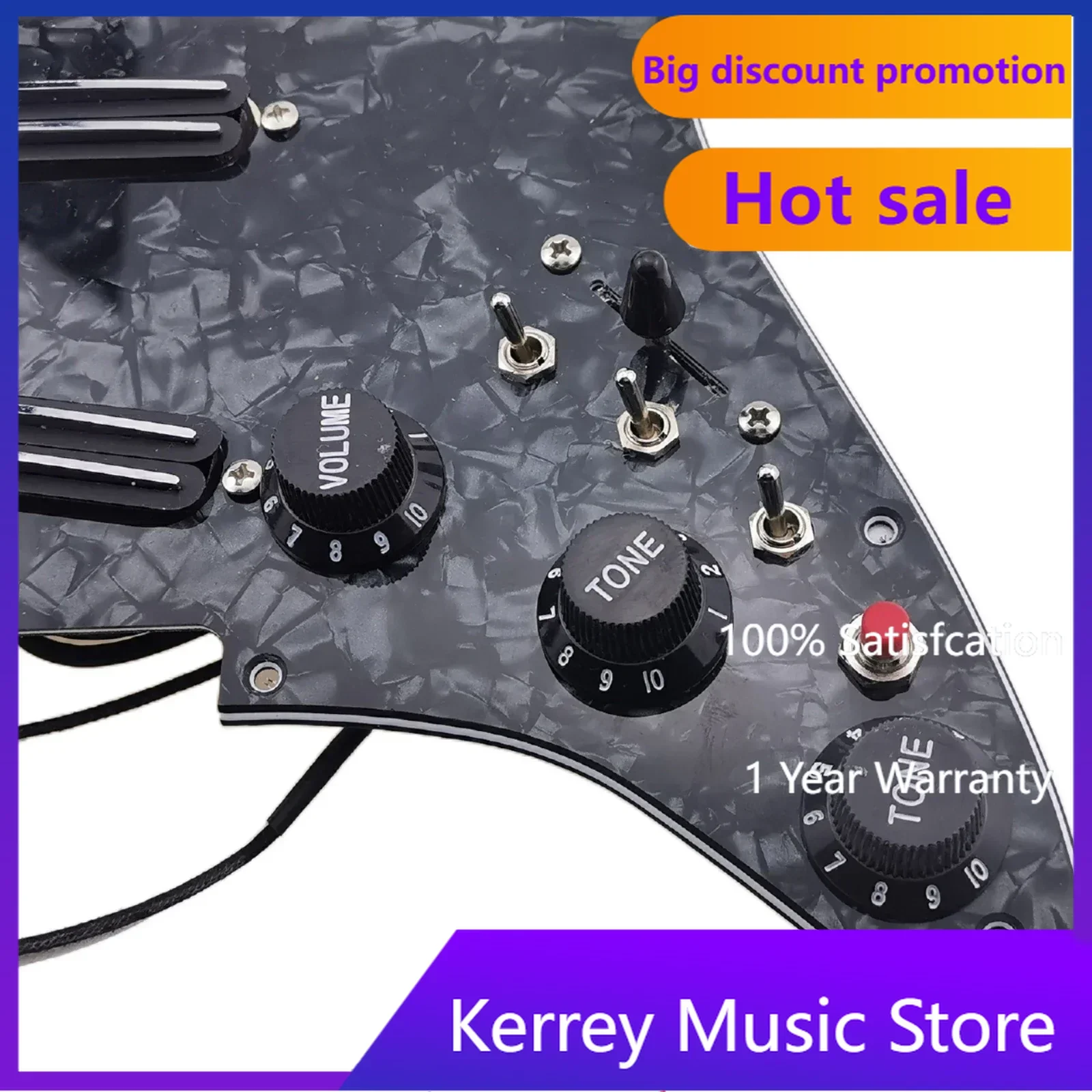 

Guitar Pickups SSS Small Double Track Humbucker 16-Way Tone Combinations Fully Loaded Pickguard Set - Electric Guitar Parts