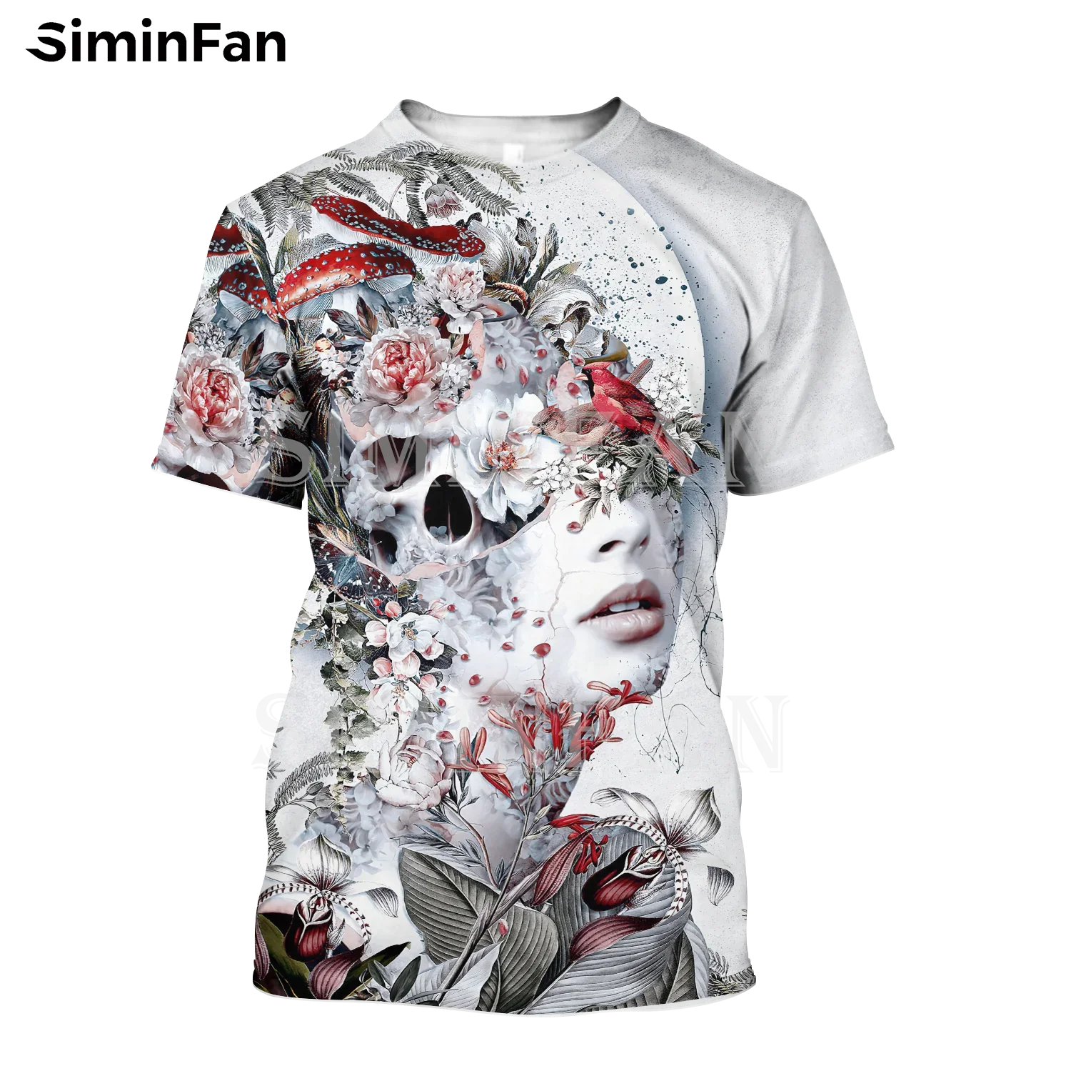 Skulls King Tattoo 3D Printed Mens T-Shirts Summer Fashion Tees Casual Short Sleeve Shirt Unisex Harajuku Top Women Streetwear