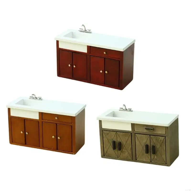 

U13f реалистичная кухонная раковина мебель мебель для мебели игра в кукольный дом украшения