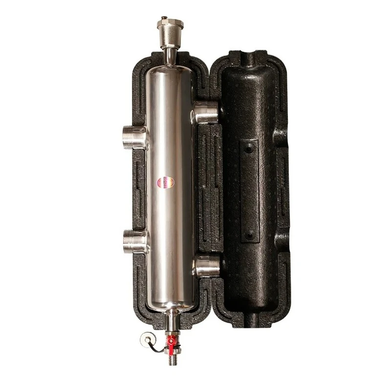Floor heating boiler wall mixing tank hydraulic pressure divider lotus root removal tank stainless steel pressure balancer