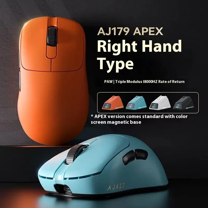 

Ajazz Aj179 Pro/Apex E-Sports Wireless Gaming Mouse With Paw3395/3950 Sensor Bluetooth Connection And Seat Charger Compatible