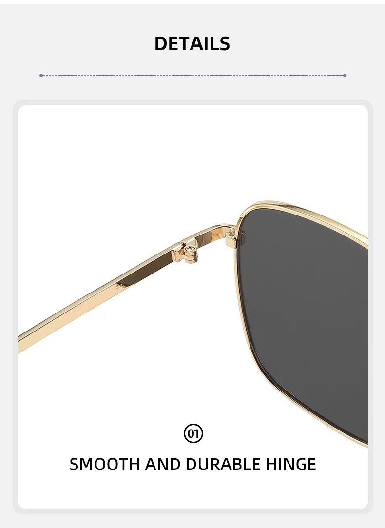 نظارات شمسية للرجال والنساء بإطار معدني ريترو بايلوت UV400 مضادة للوهج للقيادة خفيفة الوزن مصنوعة من خليط معدني #5