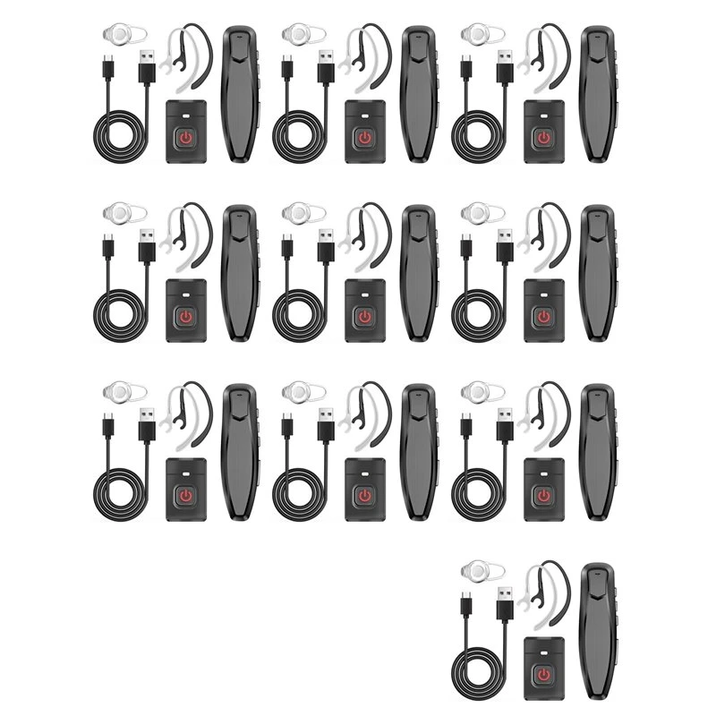 Y45A-10X Walkie Talkie Wireless Bluetooth PTT Headset Earpiece Hands-Free K Plug For Kenwood Microphone Headset BF-888S K5