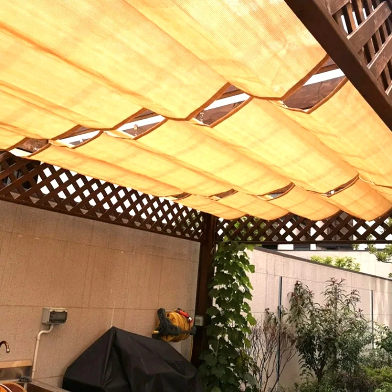 Wave Sun Shade Sail Garden Pergola Shading Nets Car Shed Retractable Canopy Swimming Pool Sliding Telescopic Awning