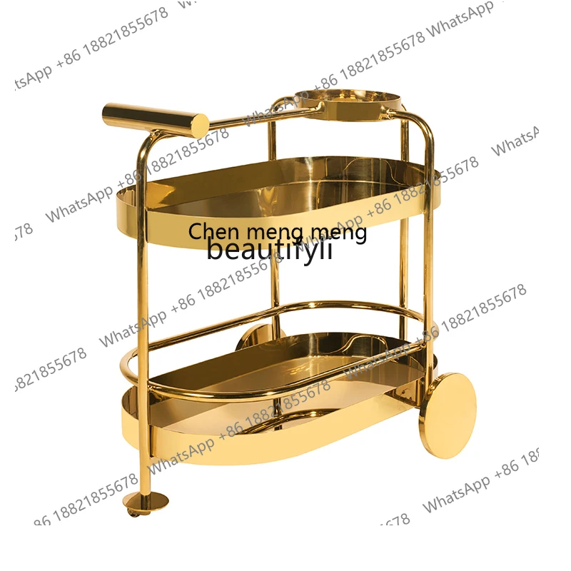 X Mobile Cart Storage Rack Light Luxury Art Good-looking Metal Bathtub High-End Hotel Storage