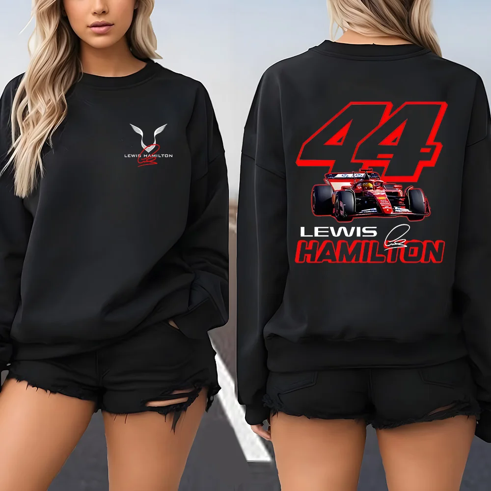 Camiseta Lewis Hamilton Racing 44 para hombre y mujer, sudadera de manga larga a la moda, chándal informal de gran tamaño, jersey informal