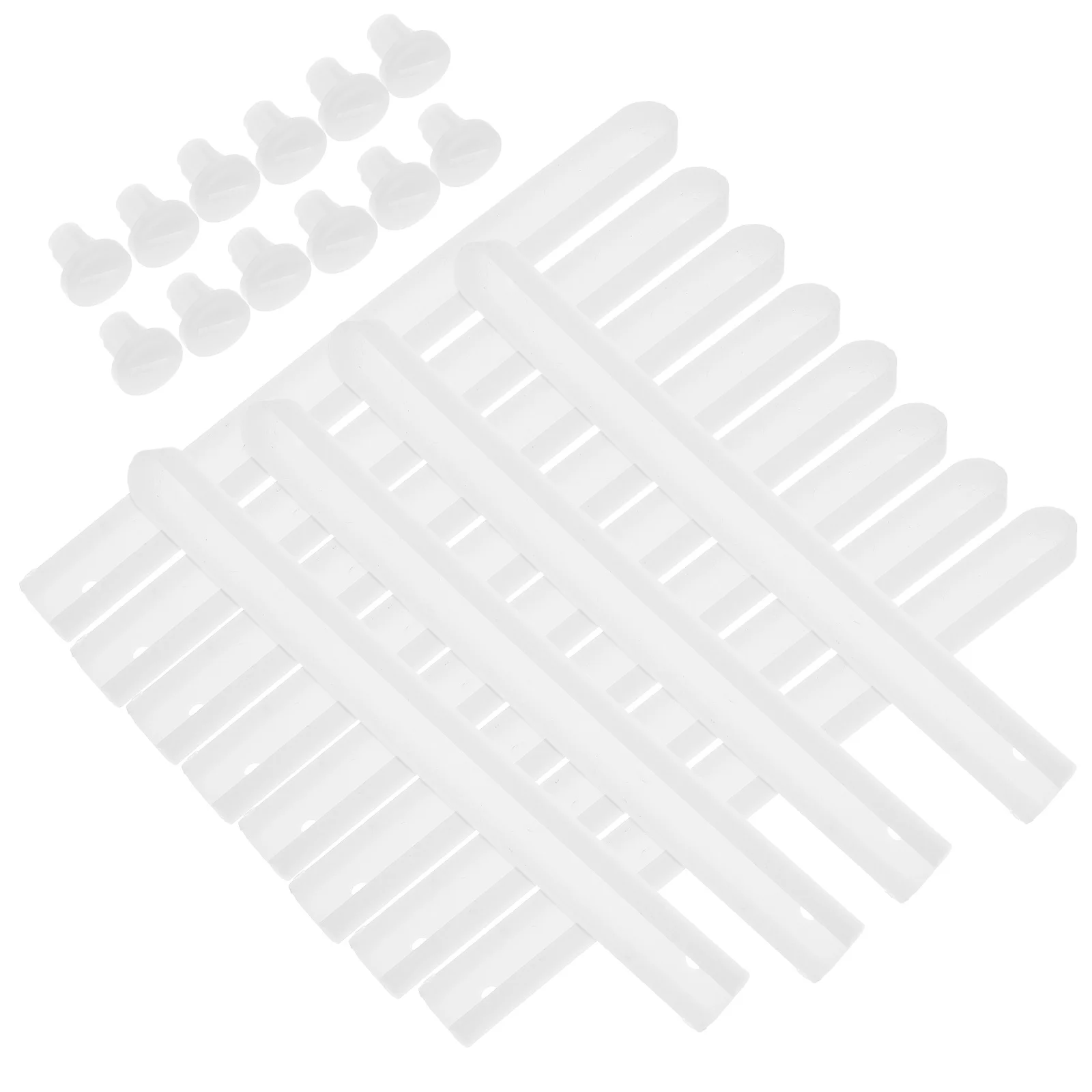 

6 set Plastic Drawer Slides One-Piece Structure Smooth Bearing Full Extension Heavy Duty Silent Cabinet Side Track For Kitchen