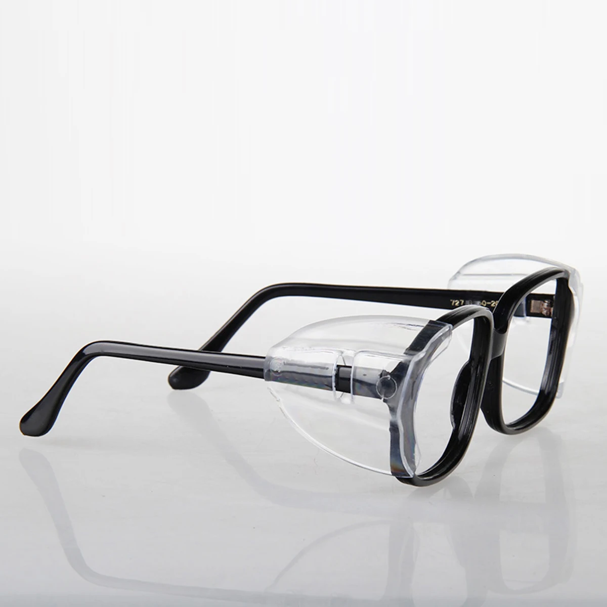 

2 Pairs White Glasses Side Shield Lightweight Durable TPU Material Protective Sideshield Eyewear Safety Wing Labor Protection
