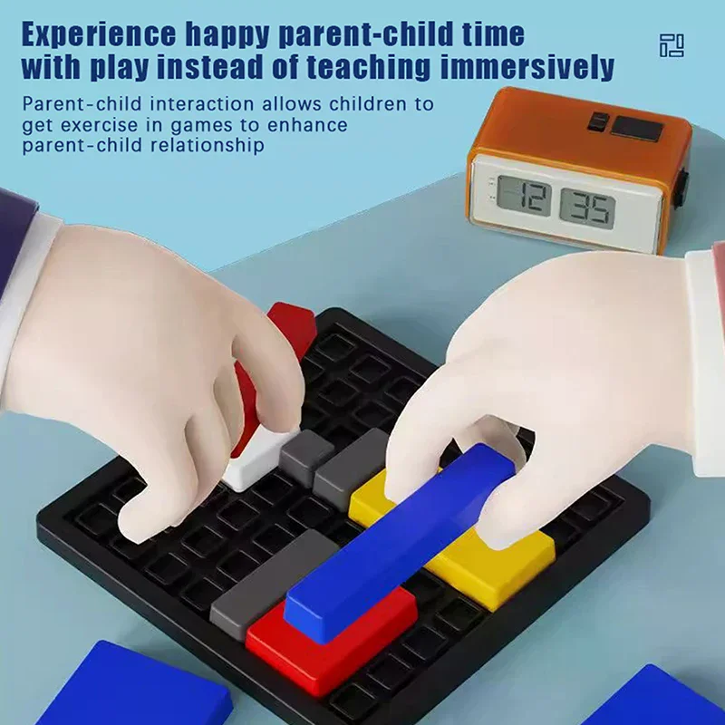 Puzzle d'entraînement à la pensée logique pour tout-petits, Cubes Montessori, jeux de société, jouets éducatifs interactifs Parent-enfant, jeux de fête