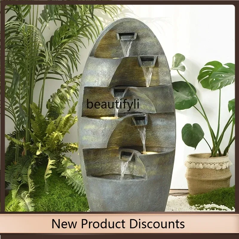 

K18 a26 Lucky flow ornament circulating water fountain modern simple home decoration office K185