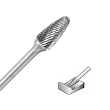 8 Stück/Set Durchmesser. 6/8/10/12 mm 1/4 Zoll (6 mm) Schaft Wolframkarbid-Frässtifte Bit Double Cut CNC-Gravur für Metall, Stahl, Aluminium – Detail 8